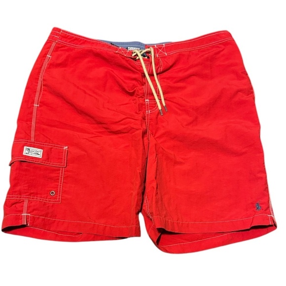Men’s Polo Ralph Lauren Red Swimming Shorts Size XXL Trunks - Picture 2 of 5